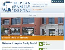 Tablet Screenshot of nepeanfamilydental.com